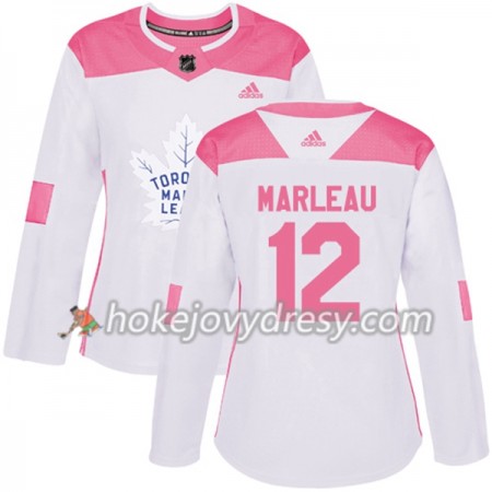 Dámské Hokejový Dres Toronto Maple Leafs Patrick Marleau 12 Bílá 2017-2018 Adidas Růžová Fashion Authentic